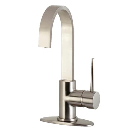 Kingston Brass New York One-Handle 1-Hole Deck Mounted Bar Faucet, Nickel LS8618NYL